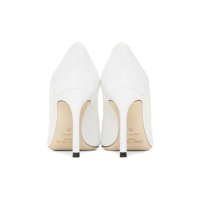 Shop Jimmy Choo White Leather Romy 85 Heels