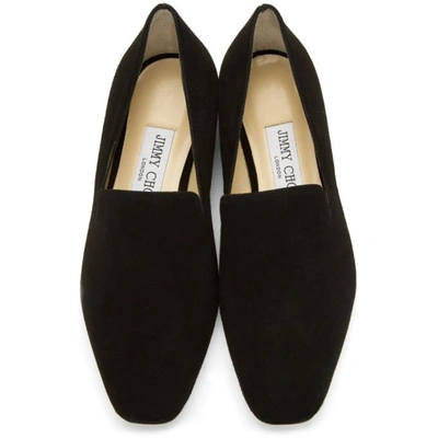 Shop Jimmy Choo Black Suede Jaida Flats