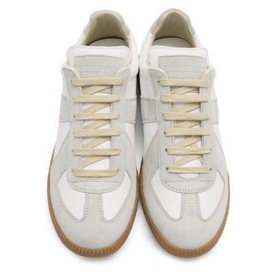 Shop Maison Margiela White Replica Sneakers In 101 Offwht
