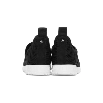 Shop Jimmy Choo Black Suede And Mesh Oakland Slip-on Sneakers In Blk/blk