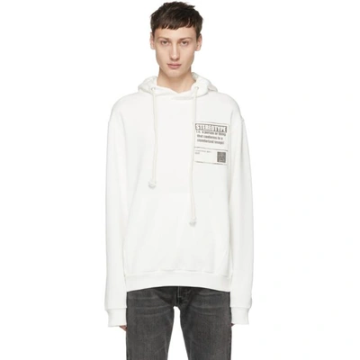 Shop Maison Margiela White Stereotype Hoodie In 101 White