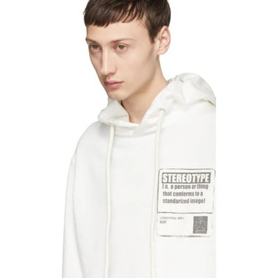 Shop Maison Margiela White Stereotype Hoodie In 101 White