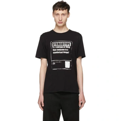 Shop Maison Margiela Black Stereotype T-shirt In 900 Black