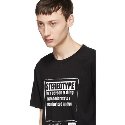 Shop Maison Margiela Black Stereotype T-shirt In 900 Black