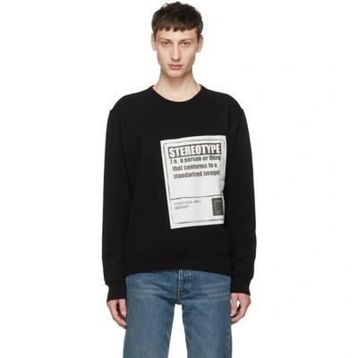 Shop Maison Margiela Black Stereotype Sweatshirt In 900 Black