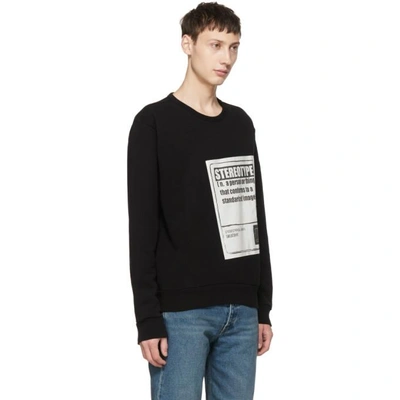 Shop Maison Margiela Black Stereotype Sweatshirt In 900 Black