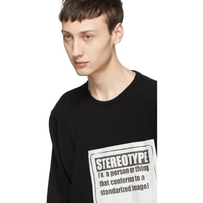 Shop Maison Margiela Black Stereotype Sweatshirt In 900 Black