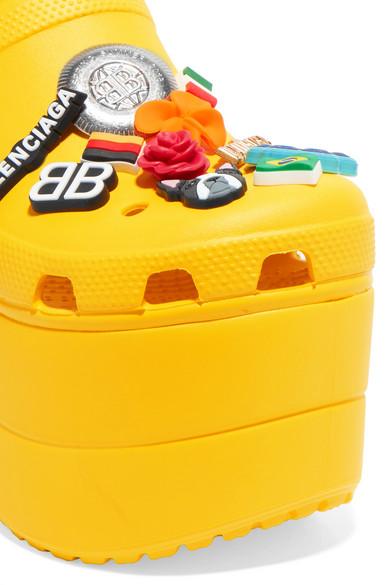 yellow crocs platform