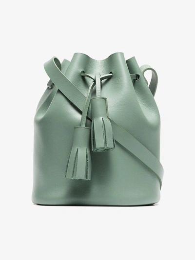 Shop Building Block Green Bucket Mini Leather Shoulder Bag