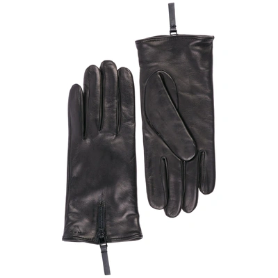 Shop Emporio Armani Men's Leather Gloves In Black