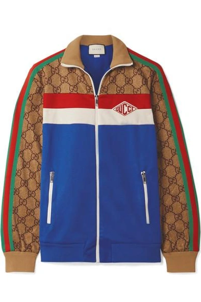Shop Gucci Printed Tech-jersey Track Jacket