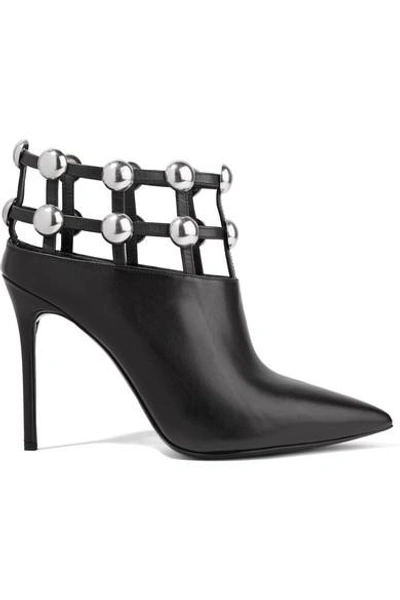 Shop Alexander Wang Tina Studded Leather Ankle Boots In Black