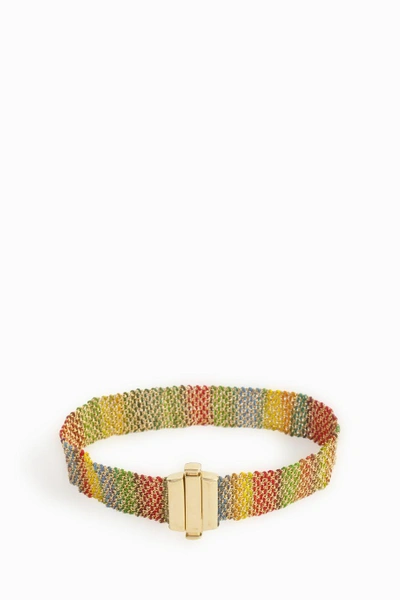 Shop Carolina Bucci 18k Gold Rainbow Woven Bracelet