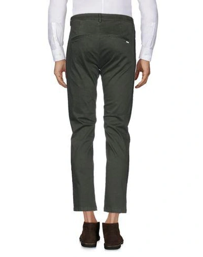 Shop Aglini Casual Pants In Military Green