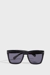 Illesteva Women's Los Feliz Square Sunglasses, 55mm In Black/gray