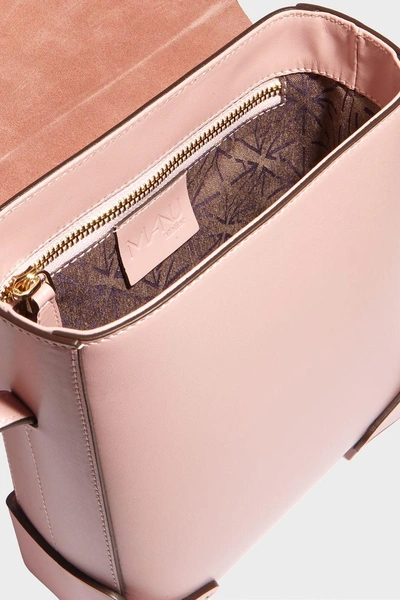 Shop Manu Atelier Pristine Mini Leather Shoulder Bag In Pink