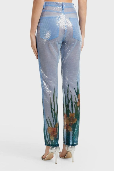 Shop Adam Selman Sequin Trousers In Multicoloured