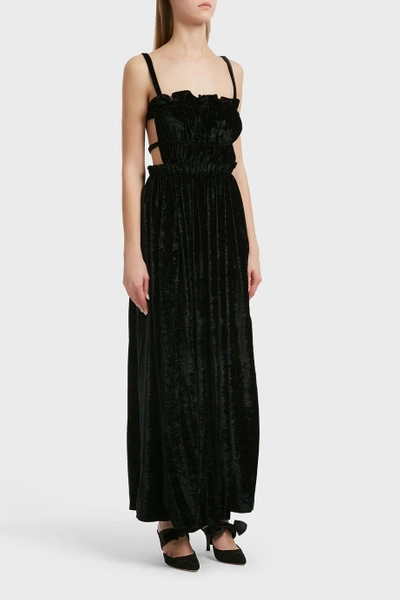 Shop Alexa Chung Spaghetti Strap Maxi Dress In Black