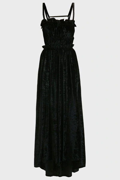 Shop Alexa Chung Spaghetti Strap Maxi Dress In Black