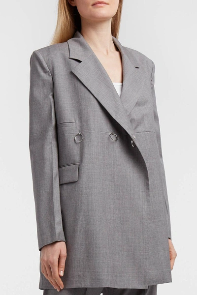 Shop Alyx Embellished Wool Blazer In Grey