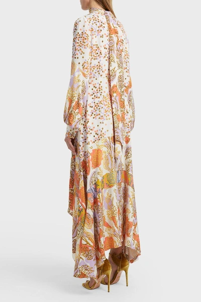 Shop Peter Pilotto Asymmetric Hemline Dress In Multicoloured