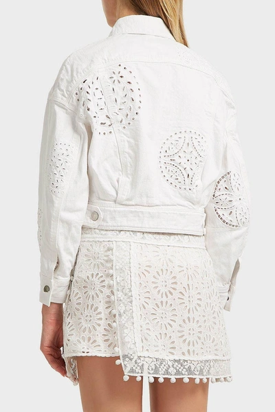 Shop Isabel Marant Rena Laser Cut Jacket In We Styled It With  Top,  Shorts,  Sandals,  Clut