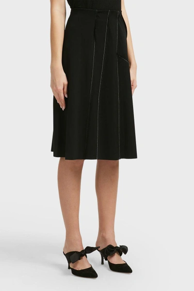 Shop The Row Pleated Skirt In Black