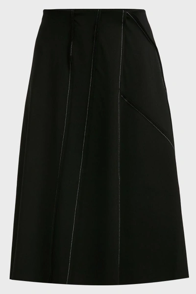 Shop The Row Pleated Skirt In Black