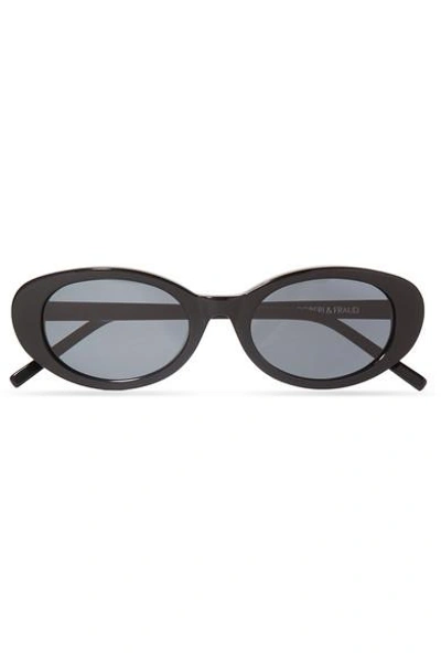 Shop Roberi & Fraud Betty Cat-eye Acetate Sunglasses In Black