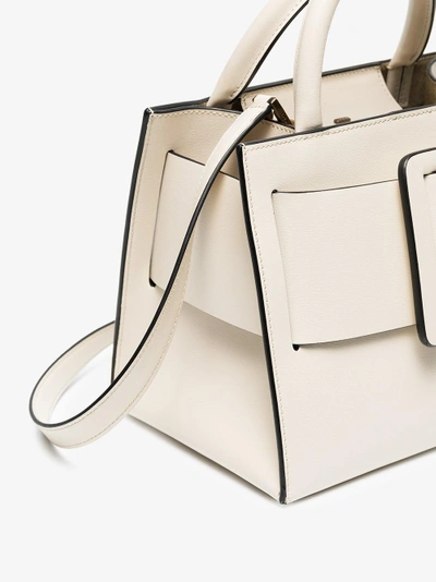 Shop Boyy Off White Bobby 23 Leather Buckle Bag In Nude/neutrals