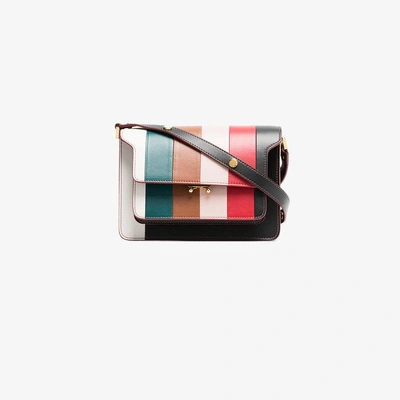 Shop Marni Multicoloured Trunk Leather Shoulder Bag