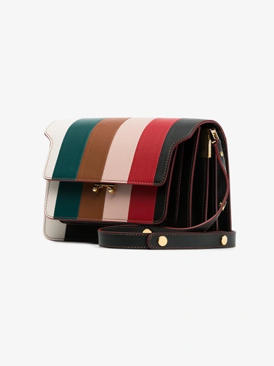 Shop Marni Multicoloured Trunk Leather Shoulder Bag