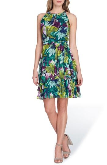tropical chiffon dress