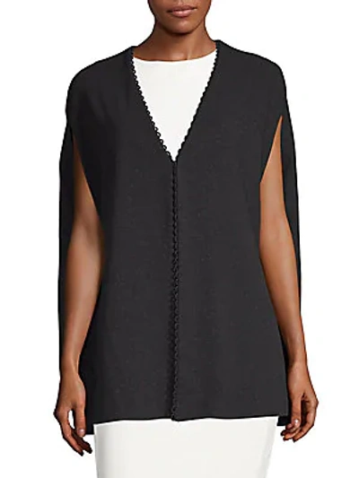 Shop Abs By Allen Schwartz Lace Trim Cape In Black