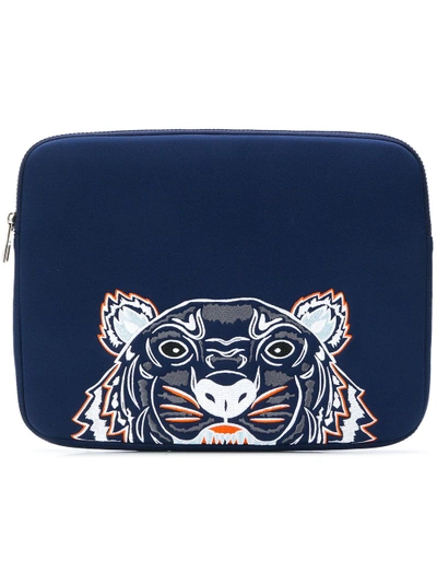Shop Kenzo Tiger Laptop Bag - Blue