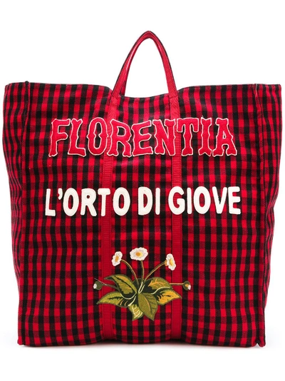 Shop Gucci Florentina Tote Bag In Red