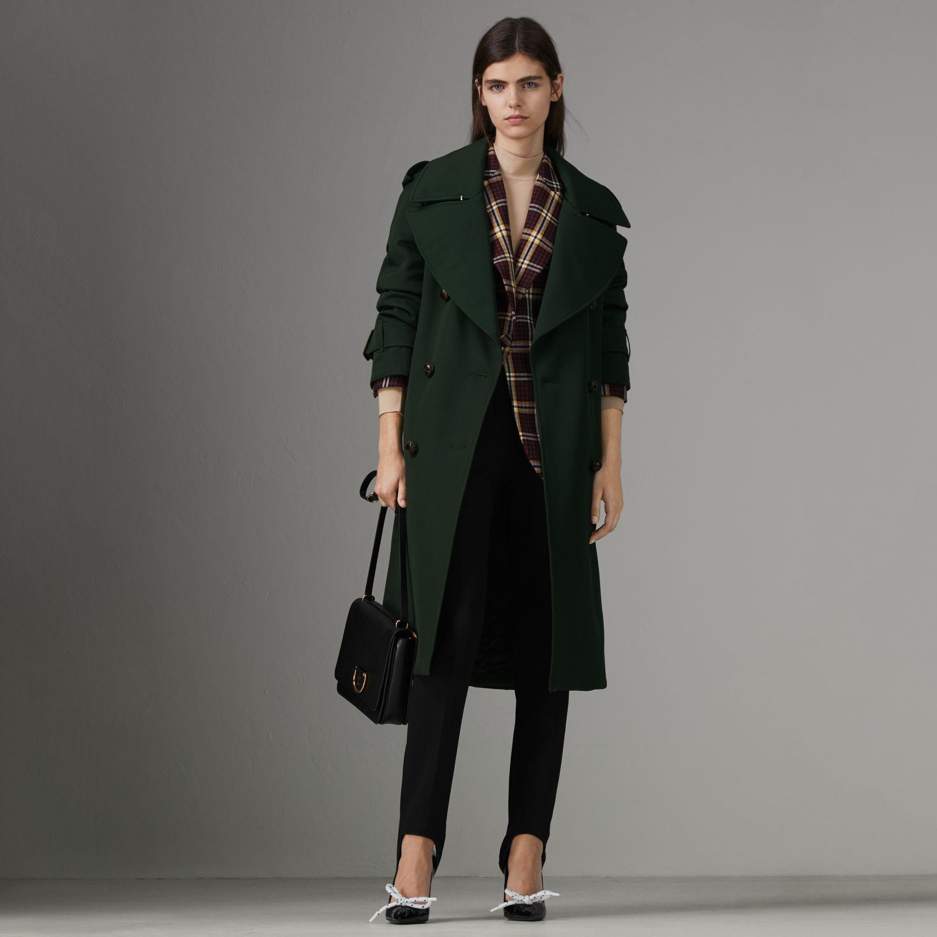 burberry green wool coat