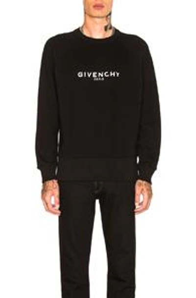 Shop Givenchy Logo Raglan Sweatshirt In Black