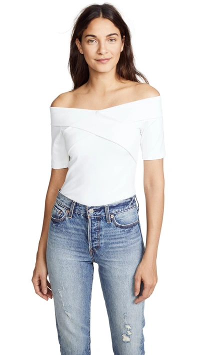 Shop Amanda Uprichard Vivica Top In Optic White