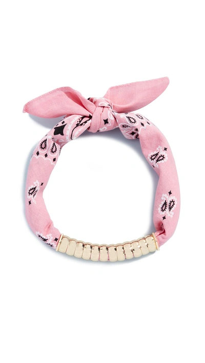Shop Holst + Lee Bandana Necklace In Pink