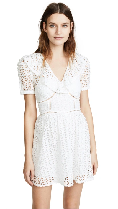 Shop Self-portrait Mini Dress In White