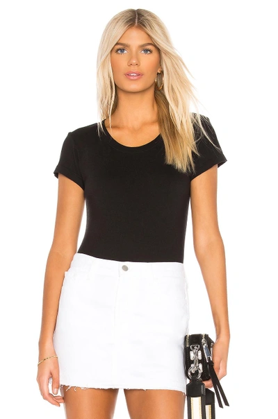 Shop L Agence Cory Scoop Neck Tee In Black