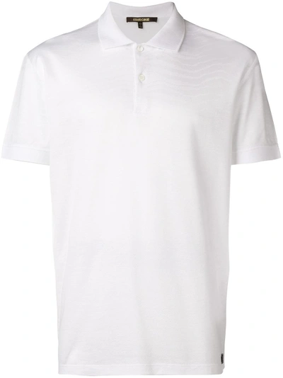 Shop Roberto Cavalli Classic Polo Shirt - White