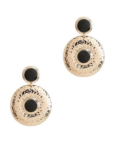 Shop Tuleste Market Double Shield Black Earrings