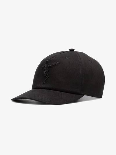 Shop Alexander Mcqueen Black Dancing Skeleton Baseball Cap