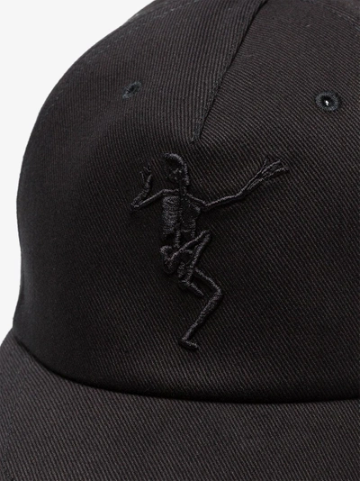 Shop Alexander Mcqueen Black Dancing Skeleton Baseball Cap