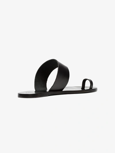 Shop Atp Atelier Black Astrid Leather Sandals