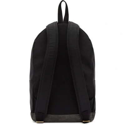 Shop Thom Browne Black Unstructured Nylon Backpack In 001 Black