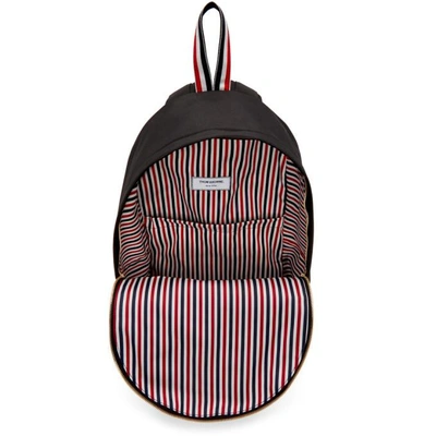 Shop Thom Browne Black Unstructured Nylon Backpack In 001 Black