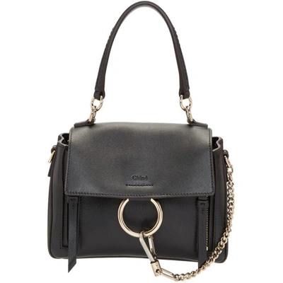 Shop Chloé Chloe Black Mini Faye Day Bag In 001 Black